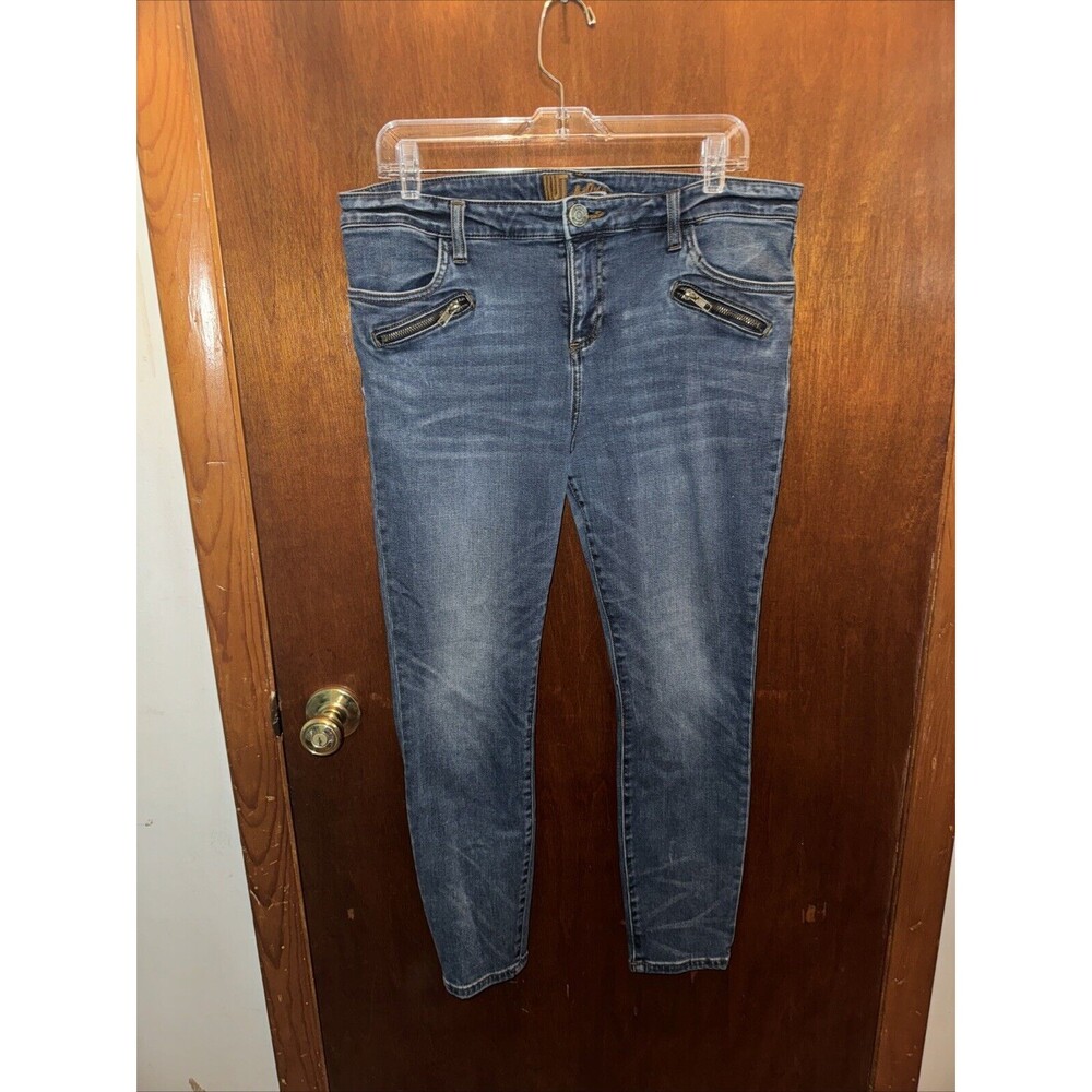 Kut From The Kloth Womens Blue Denim Straight Jeans Size 14